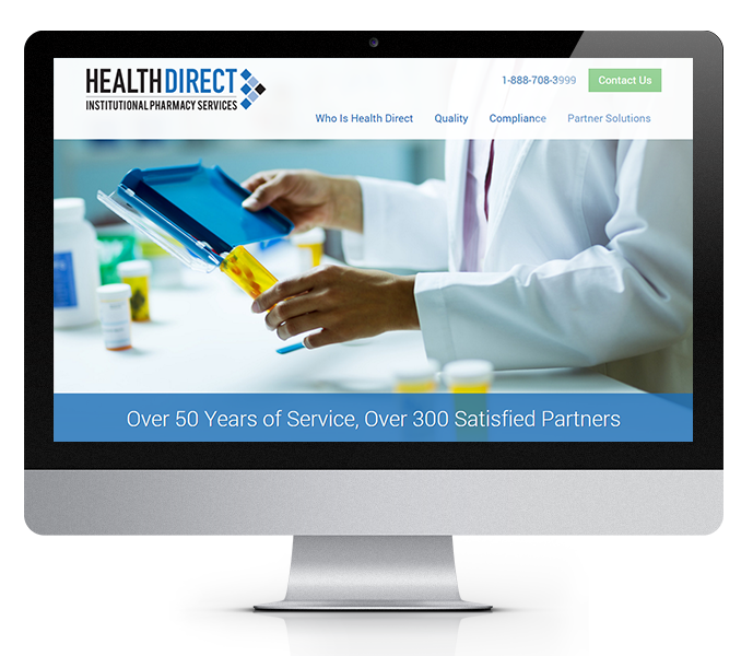 Desktop View of Medical and Pharmaceutical Website Design