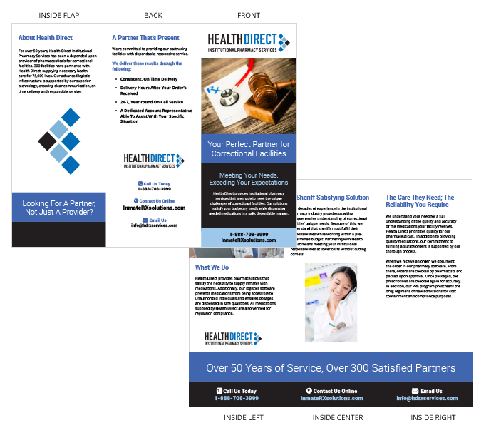 Brochure example for sales materials for tradebooths - Medical Design example