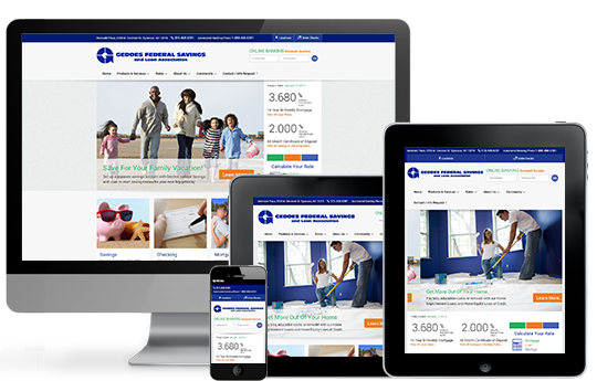 bank web design geddes federal savings and loan association from acs web design and seo