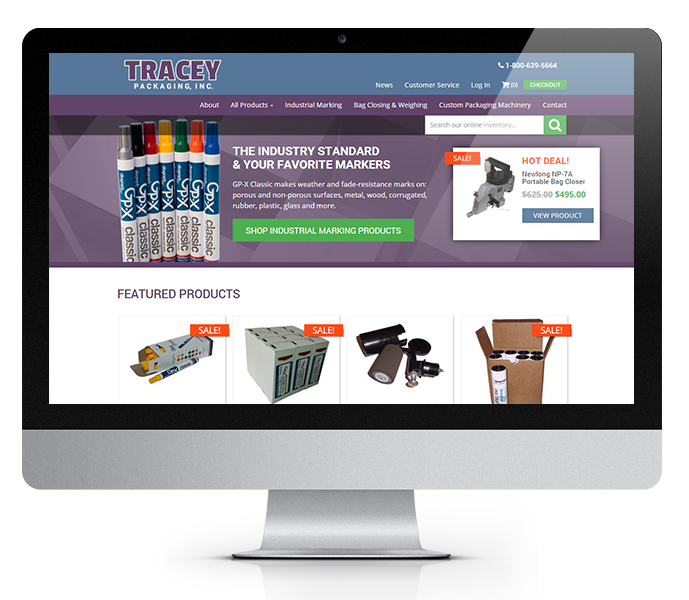 desktop view of industrial equipment ecommerce website design