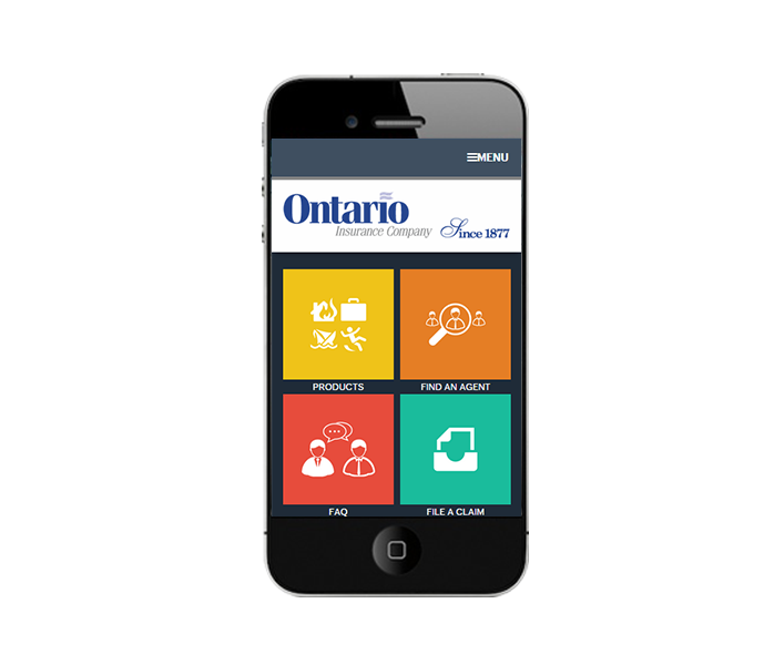 best insurance website design for ontario insurance mobile view from acs web design and seo 