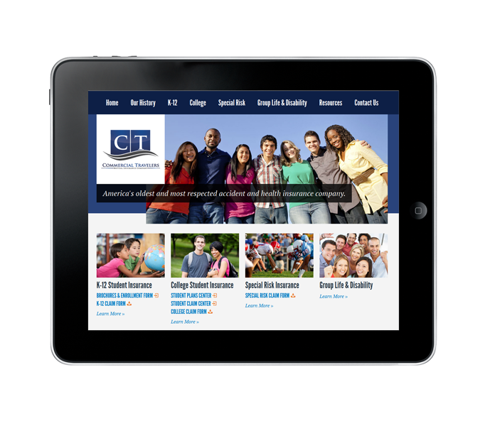 Tablet View of best Insurance Web Design Project