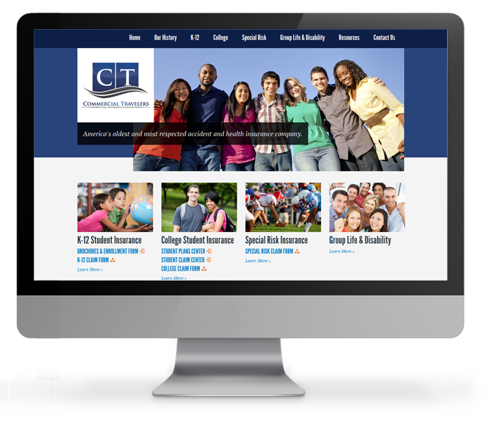 Desktop View of best Insurance Website Design