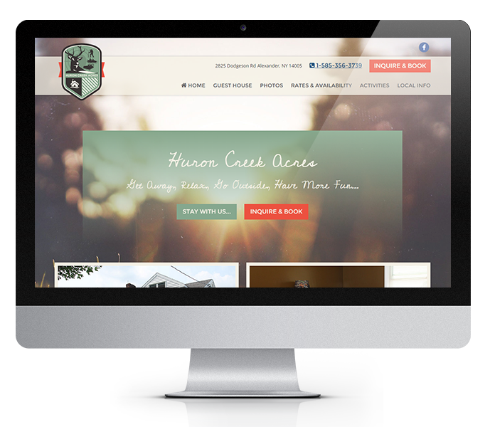 desktop view of responsive camping website design