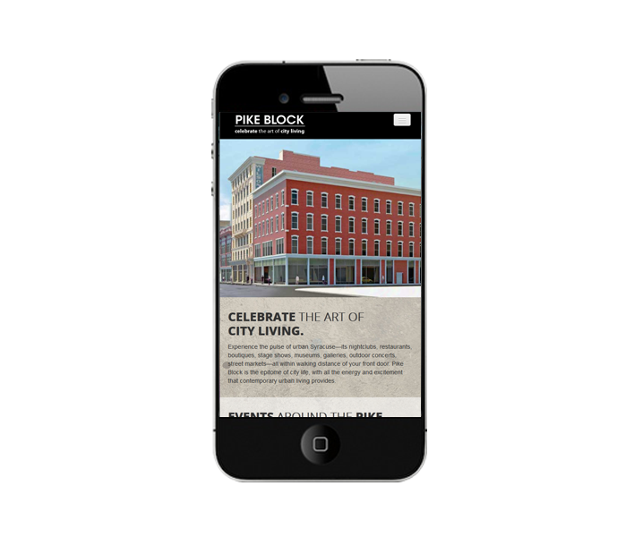 phone view of apartment website