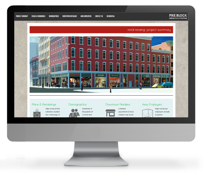commercial website design desktop view