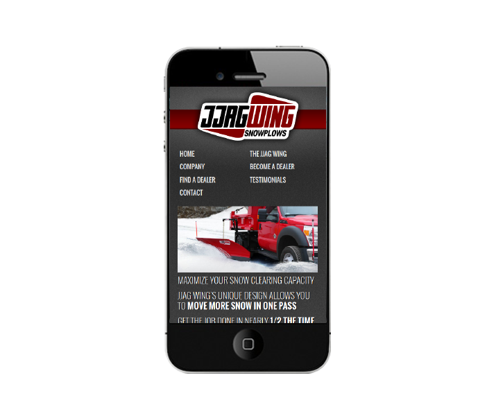 responsive commercial website design mobile view