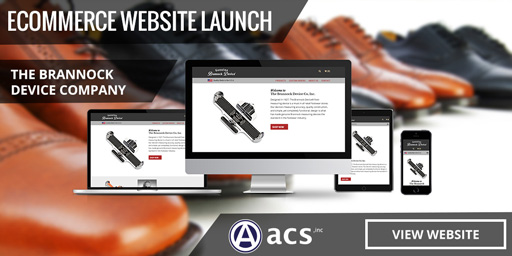 ecommerce website design retail footwear ecommerce website launch the brannock device company acs view website button