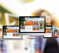 website design image of website on desktop phone and tablet