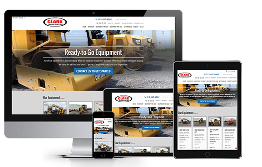 responsive web design for ecommerce for clark equipment from acs web design and seo