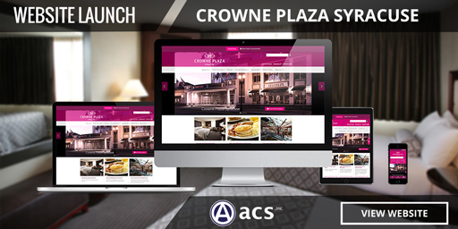 hotel web design crowne plaza syracuse portfolio listing from acs web design and seo
