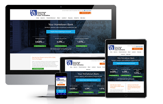 bank website design and bank marketing gouverneur from acs web design and seo