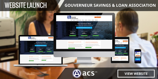 banking website design for gouverneur savings and loan association portfolio by acs web design and seo