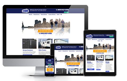 responsive web design for storage company mobile on demand ny by acs web design and seo