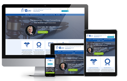 responsive website design for legal web design of carleo legal nurse consulting by acs web design and seo