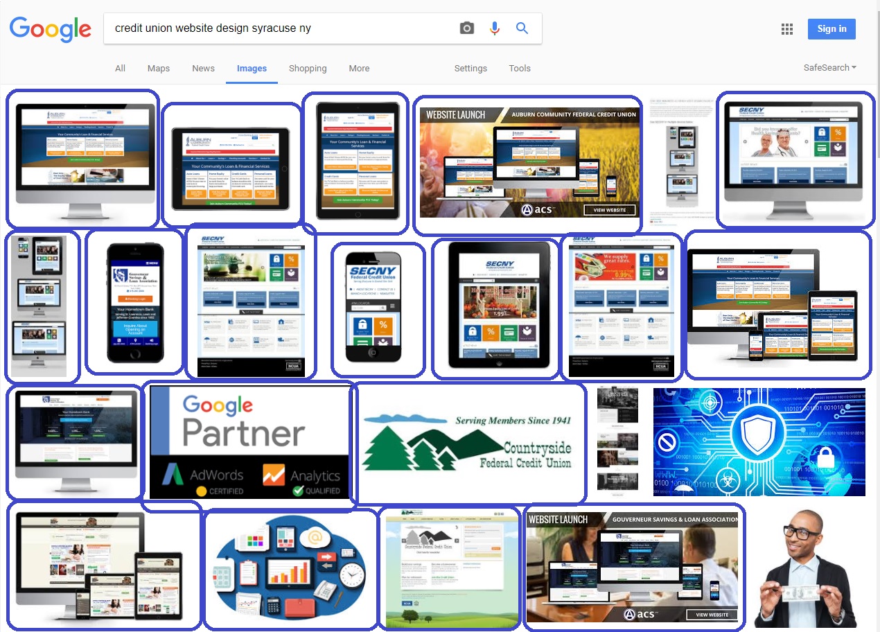 image seo for credit union website design by acs web design and seo