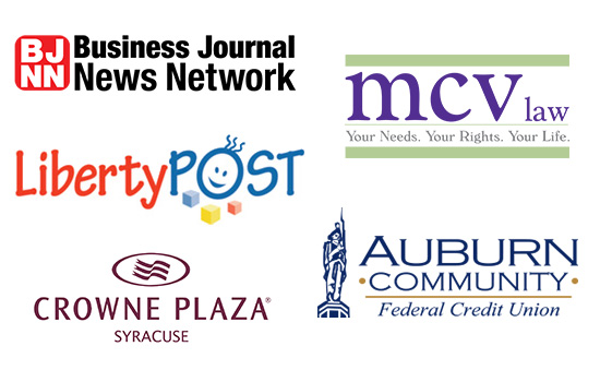 web design company image of client logos from 2018 projects including business journal news network mcv law liberty post crowne plaza syracuse auburn community federal credit union