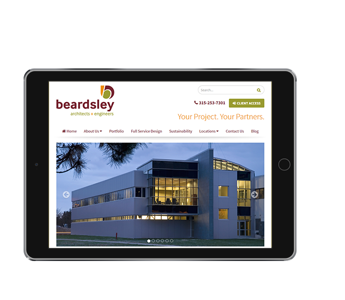 architecture website design tablet landscape view of beardsley from acs web design and seo
