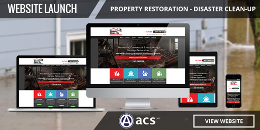 website branding for disaster clean up and property restoration by acs web design and seo