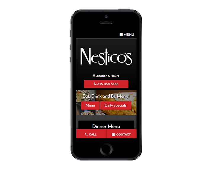 restaurant website design mobile friendly by acs web design and seo