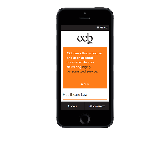 attorney website design mobile friendly ccb law by acs