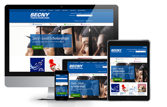 bank and credit union web design secny fcu by acs web design and seo