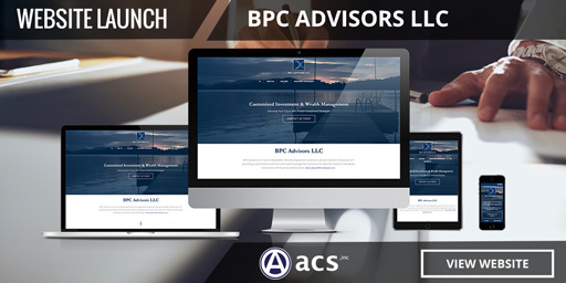 financial advisor website design bpc advisors portfolio listing from acs web design and seo