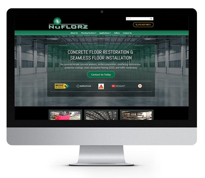 professional website design nuflorz desktop by acs web design and seo