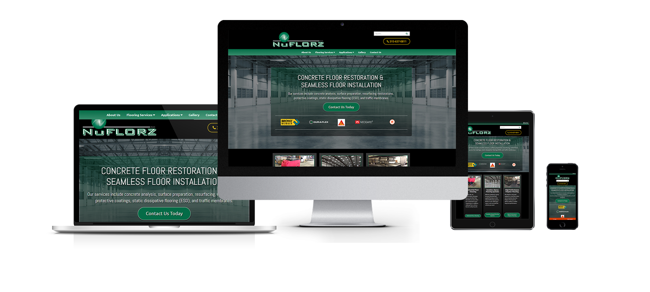 professional website design responsive web design for nuflorz from acs web design and seo