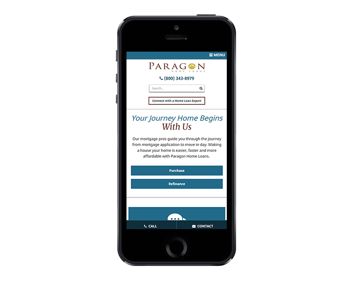 mortgage marketing mobile friendly paragon home loans by acs web design and seo