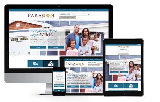 mortgage marketing responsive web design paragon home loans by acs web design and seo