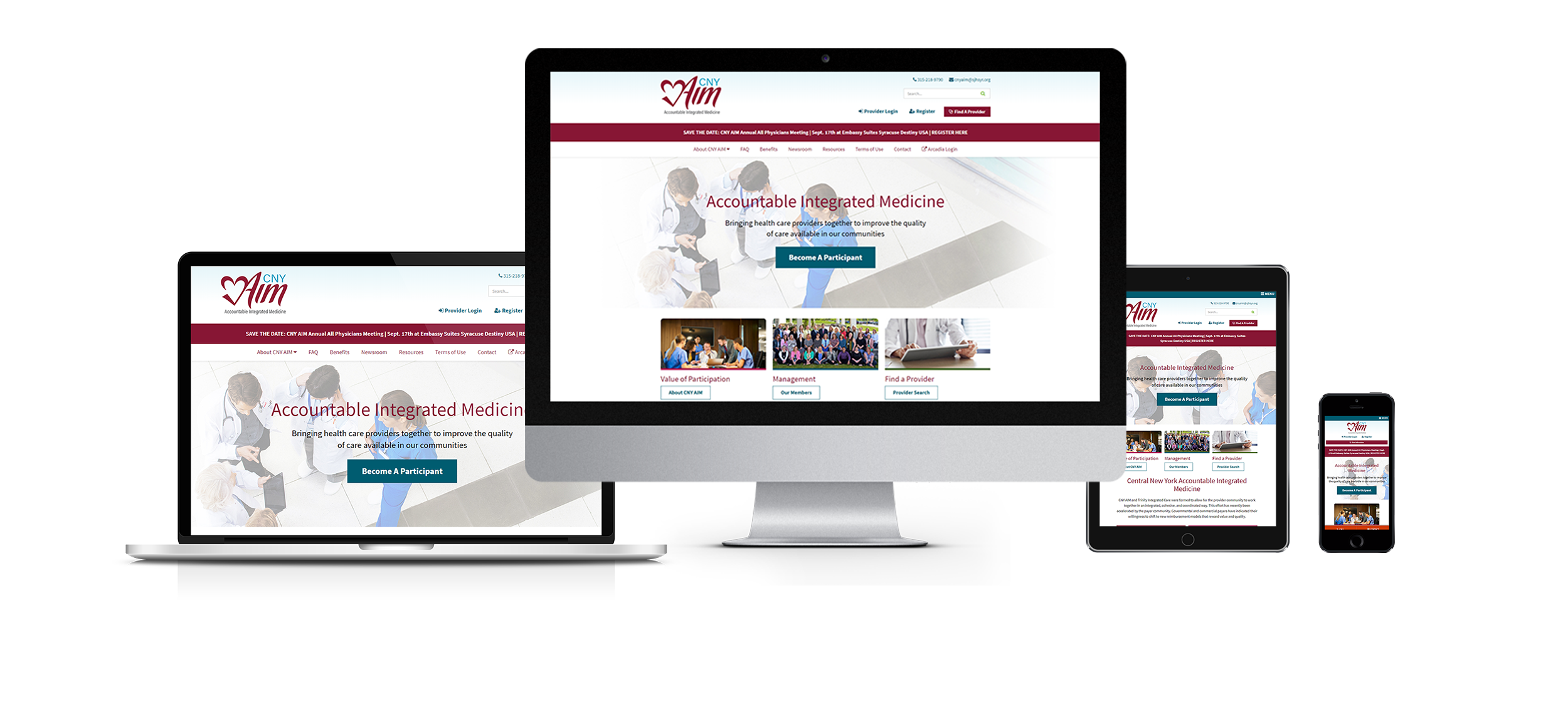 healthcare website design responsive website design for cny aim from acs web design and seo