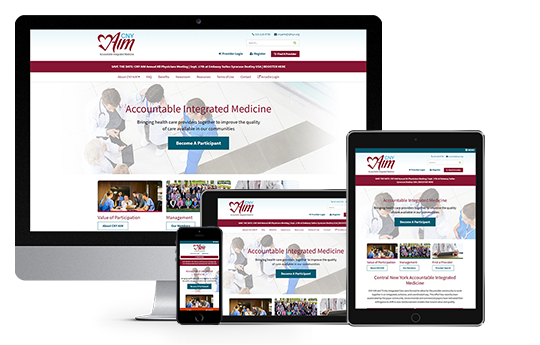 healthcare website design responsive web design for cny aim by acs web design and seo