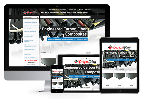 enterprise eCommerce website design dragonplate responsive web design from acs web design and seo