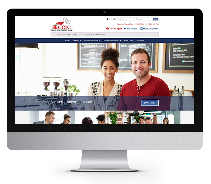 best insurance website design desktop ccic from acs web design and seo