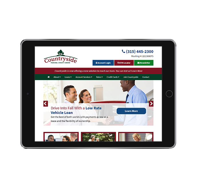 credit union web design tablet landscape countryside fcu from acs web design and seo