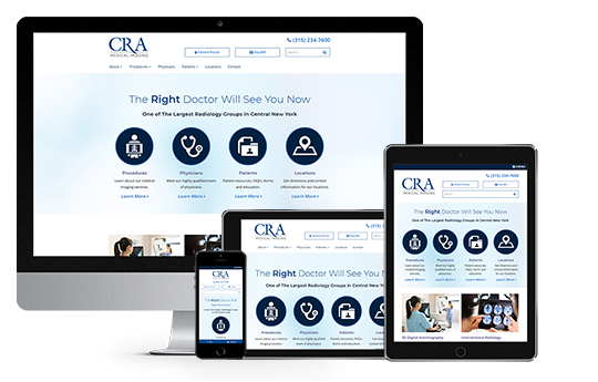 medical office website design image of cra medical imaging responsive web design all screens image