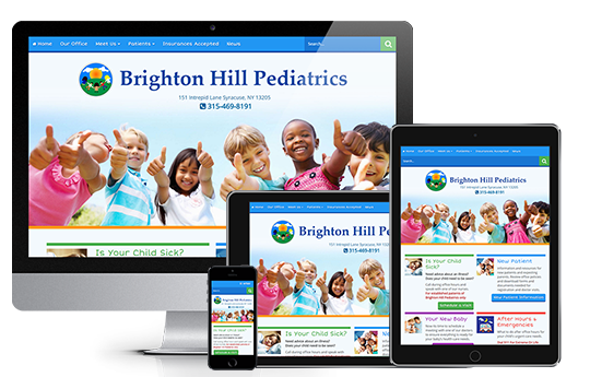 web design syracuse medical website design for brighton hill pediatrics
