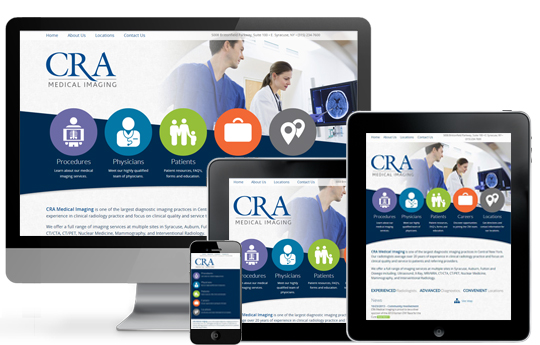 medical responsive website design project for cra medical imaging