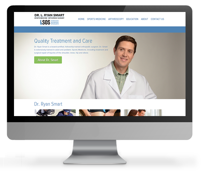 medical doctor web design desktop