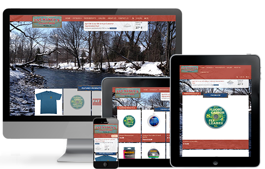 custom fishing ecommerce website design overview fat nancys