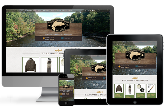 responsive custom tackle shop website design overview whitetakers sports shop