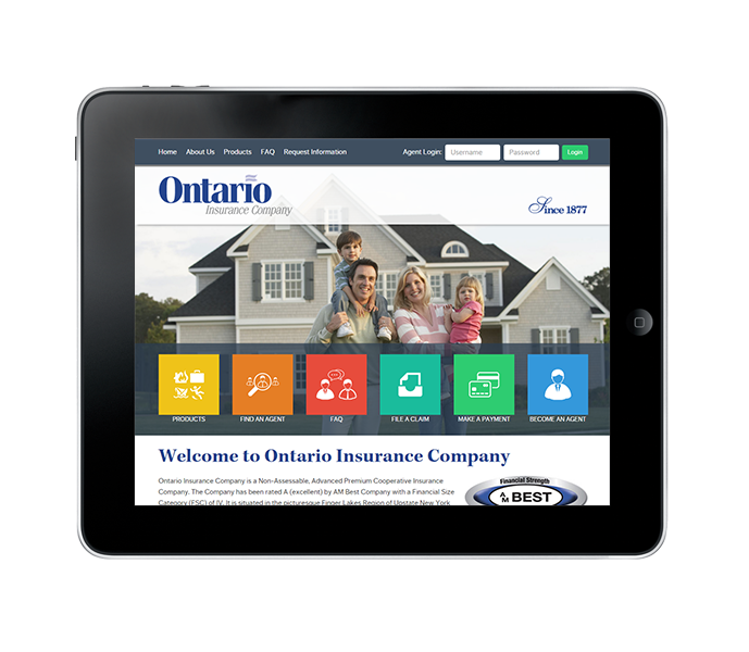 insurance website design for ontario insurance landscape view from acs inc web design and seo 