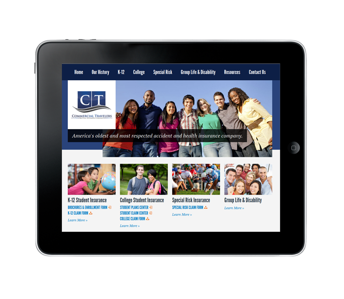 Tablet View of best Insurance Web Design Project