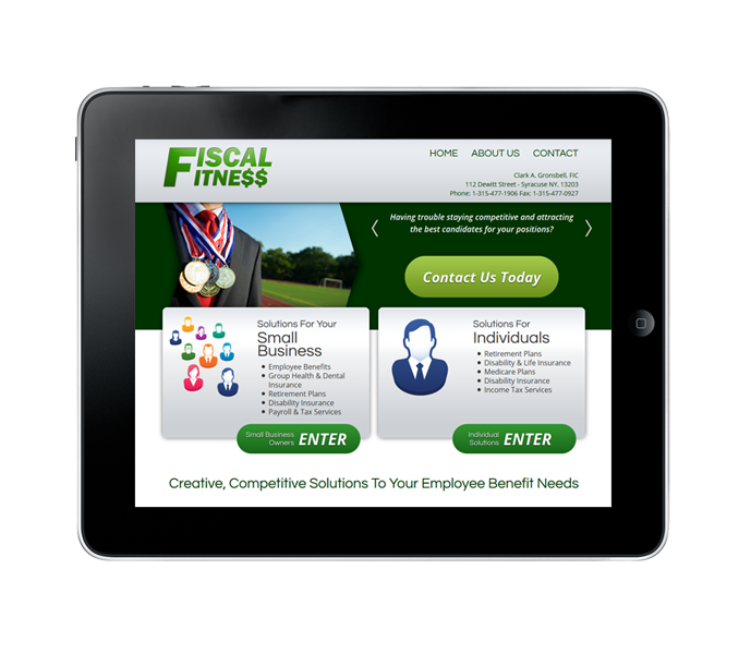 Tablet Design for Insurance Broker website