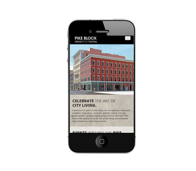 phone view of apartment website