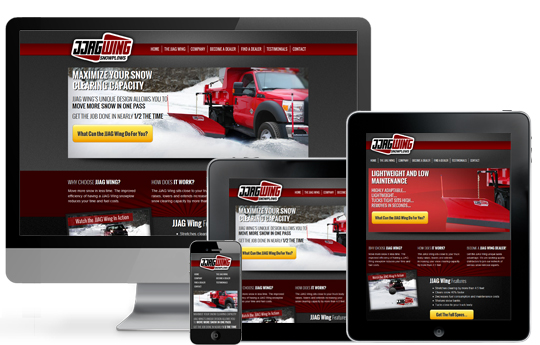 responsive commercial website design JJAG Wing