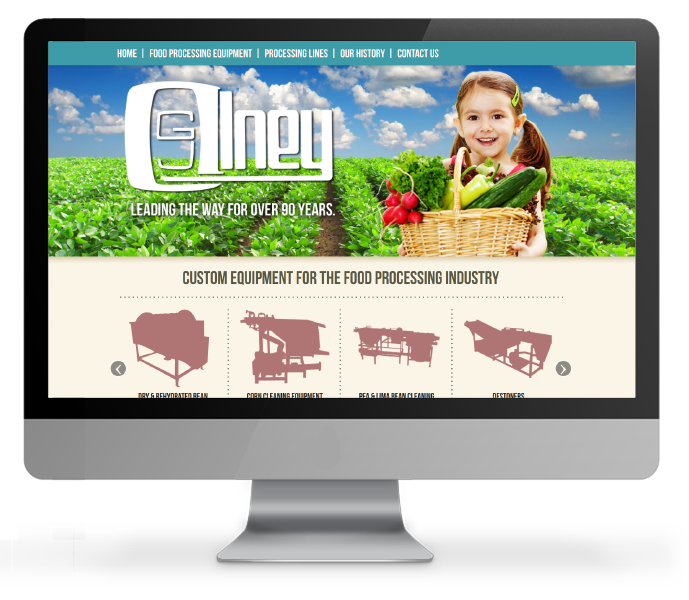desktop view of commercial website design