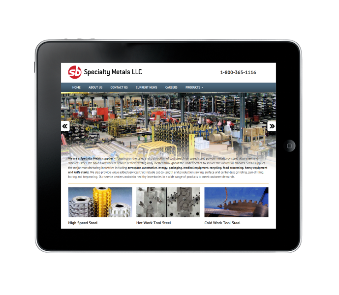 commercial industrial website tablet landscape