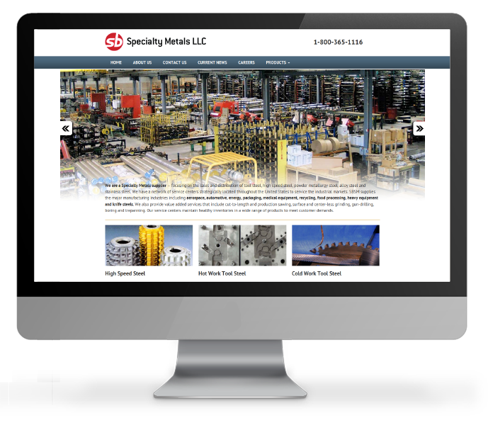 commercial industrial website desktop